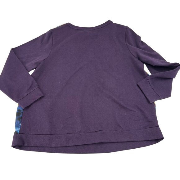 Coldwater Creek Women's Floral Print Sweatshirt 1X Multicolor‎ Polyester Cotton - Picture 7 of 7